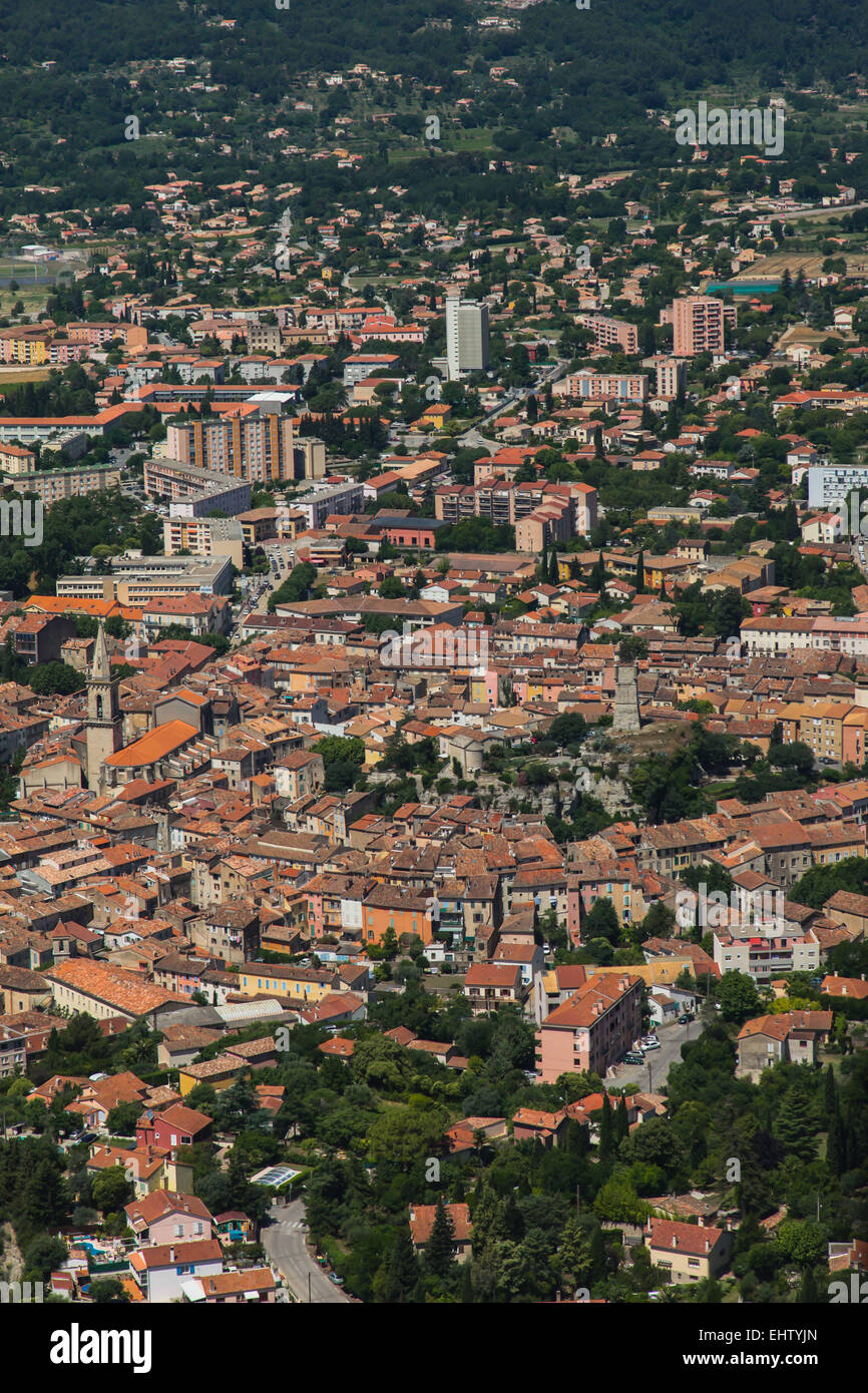 Vue aérienne de Draguignan, Var (83), Région PACA, France Banque D'Images
