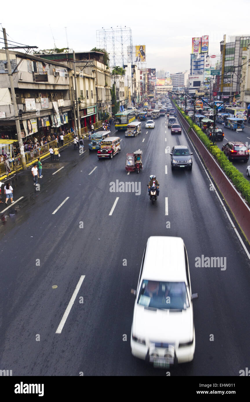 Le trafic de Manille, ville d'Asie Banque D'Images
