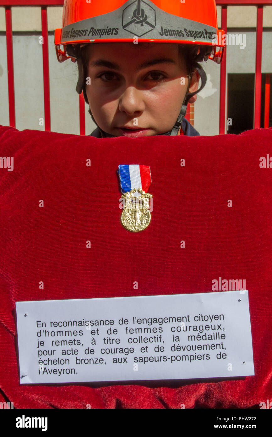 Médaille de bronze POUR ACTES DE COURAGE ET DÉVOUEMENT Banque D'Images