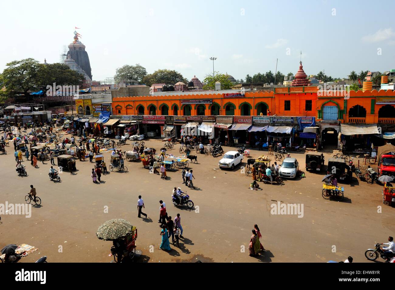 Jagannath Temple Road, Puri, India Banque D'Images