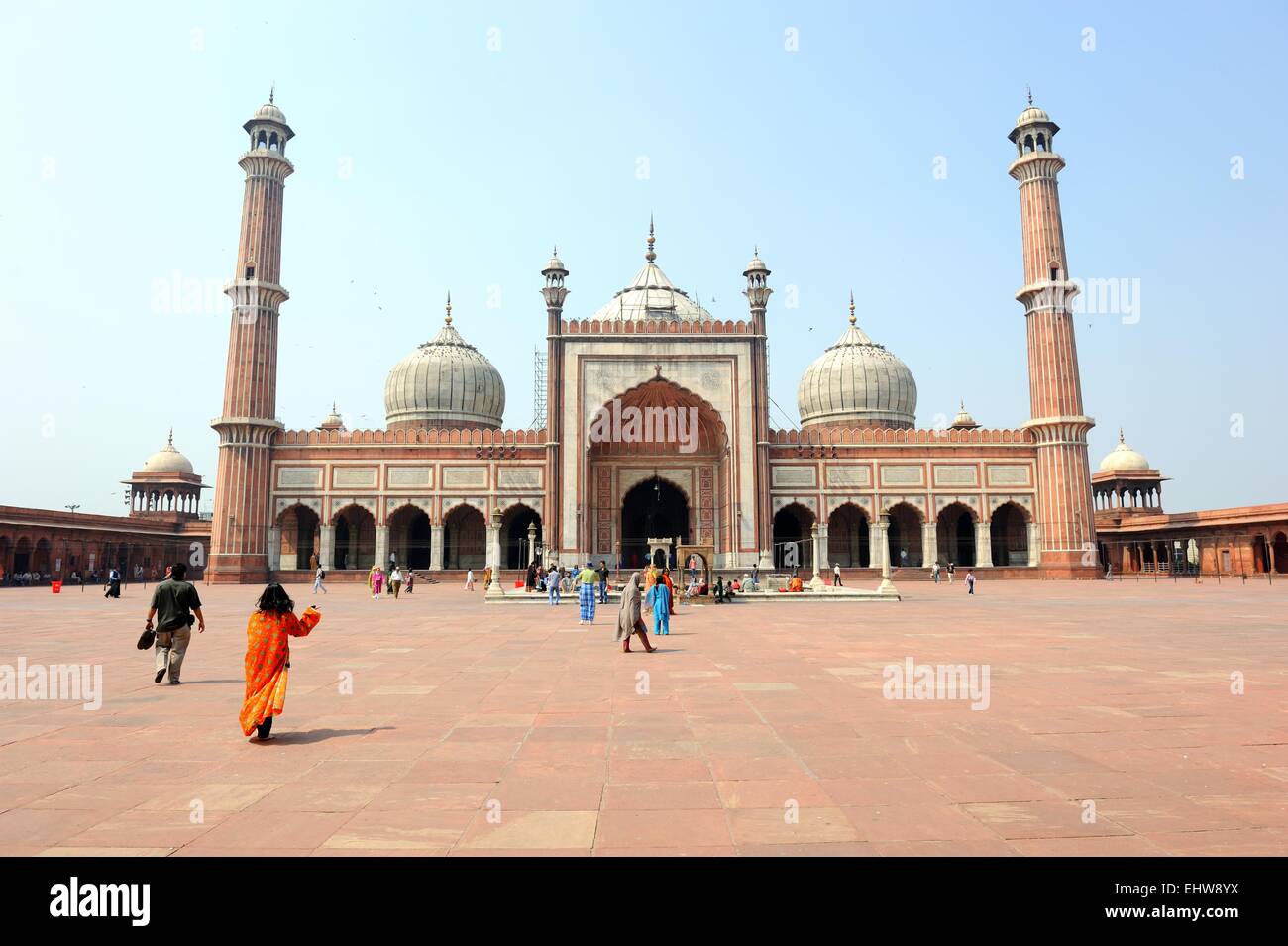 La mosquée Jama Masjid de Delhi, Inde Banque D'Images