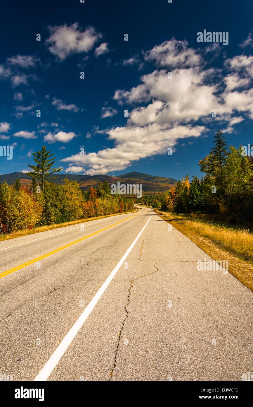 Automne couleur sur Owls Head Highway dans White Mountain National Forest, New Hampshire. Banque D'Images