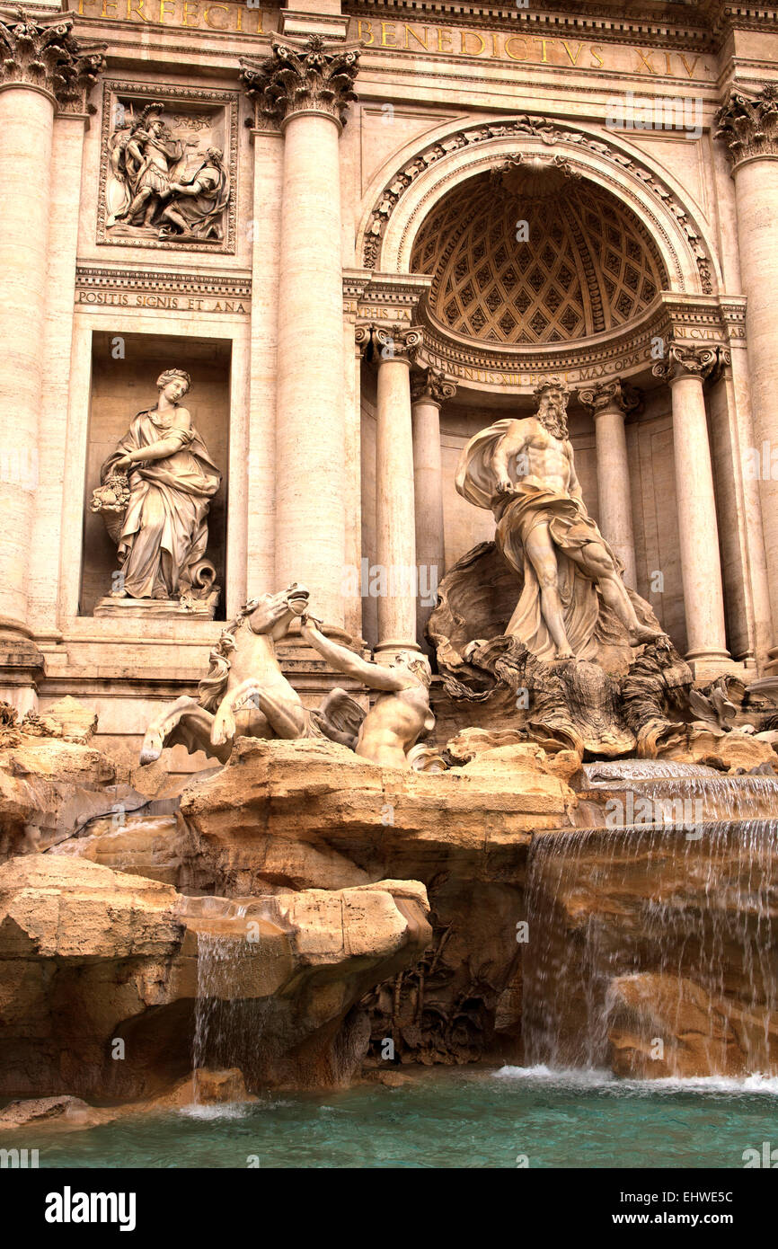 Fontana di Trevi, Rome, Italie. Banque D'Images