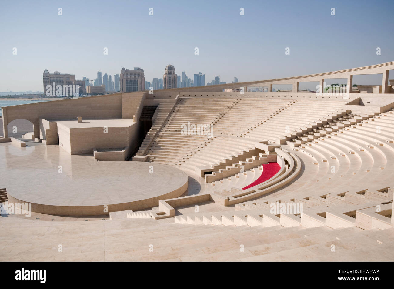 Amphithéâtre, Katara Cultural Village, Doha. Le Qatar. Moyen Orient. Banque D'Images