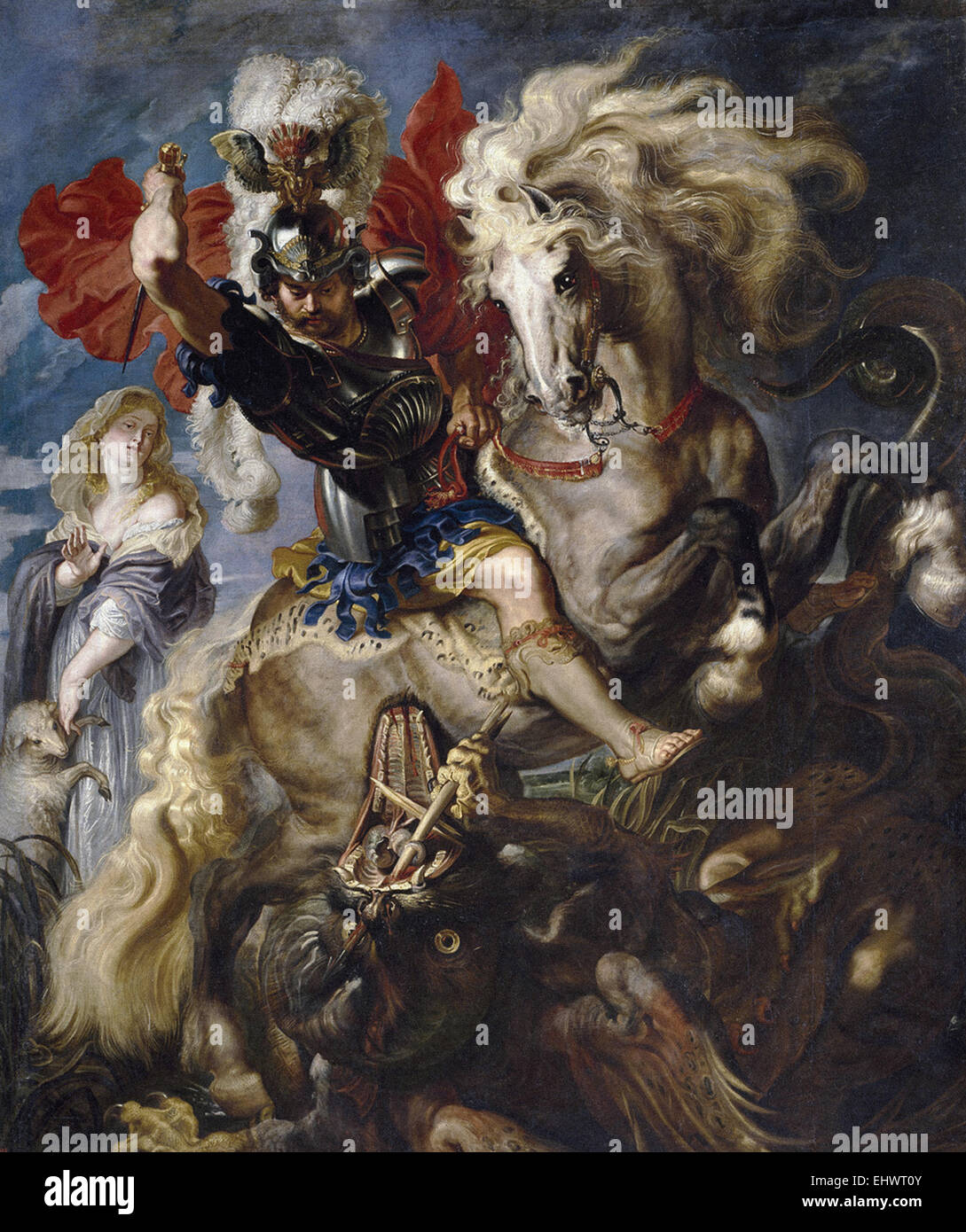 Peter Paul Rubens Saint George Battles le Dragon Banque D'Images