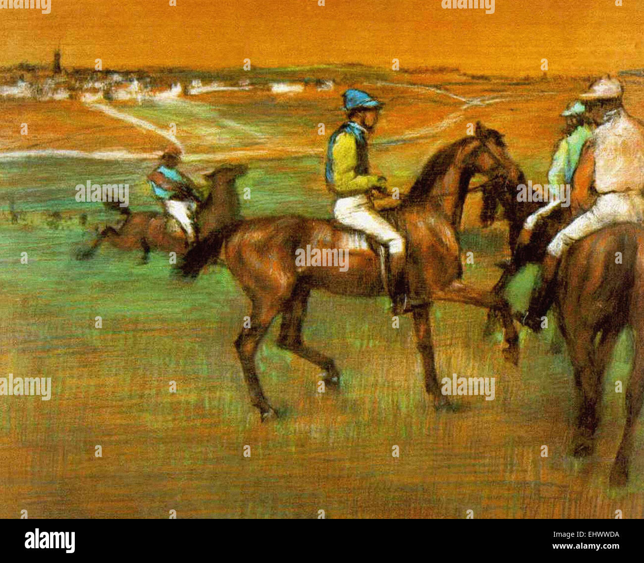 Edgar Degas chevaux de course Banque D'Images
