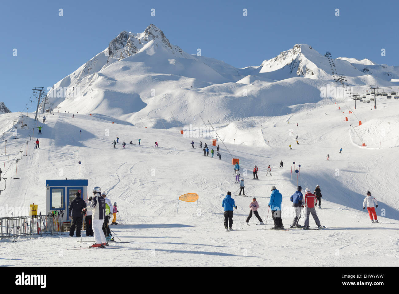 Sommerbergalm ski Hintertux, Tyrol, Autriche Banque D'Images