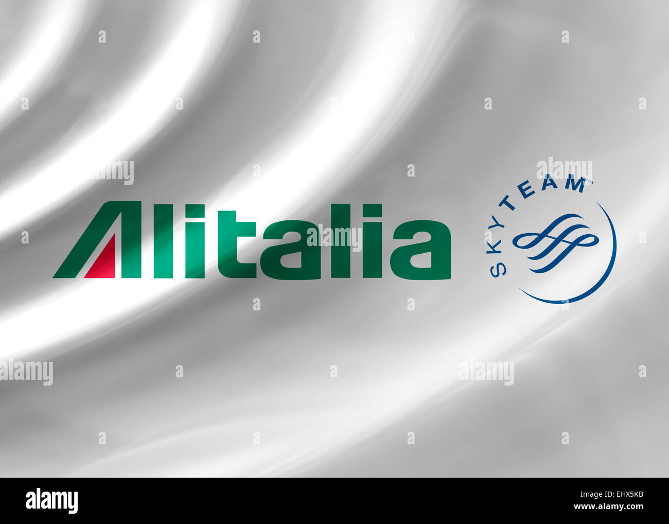 Logo drapeau emblème alitalia icône symbole Banque D'Images