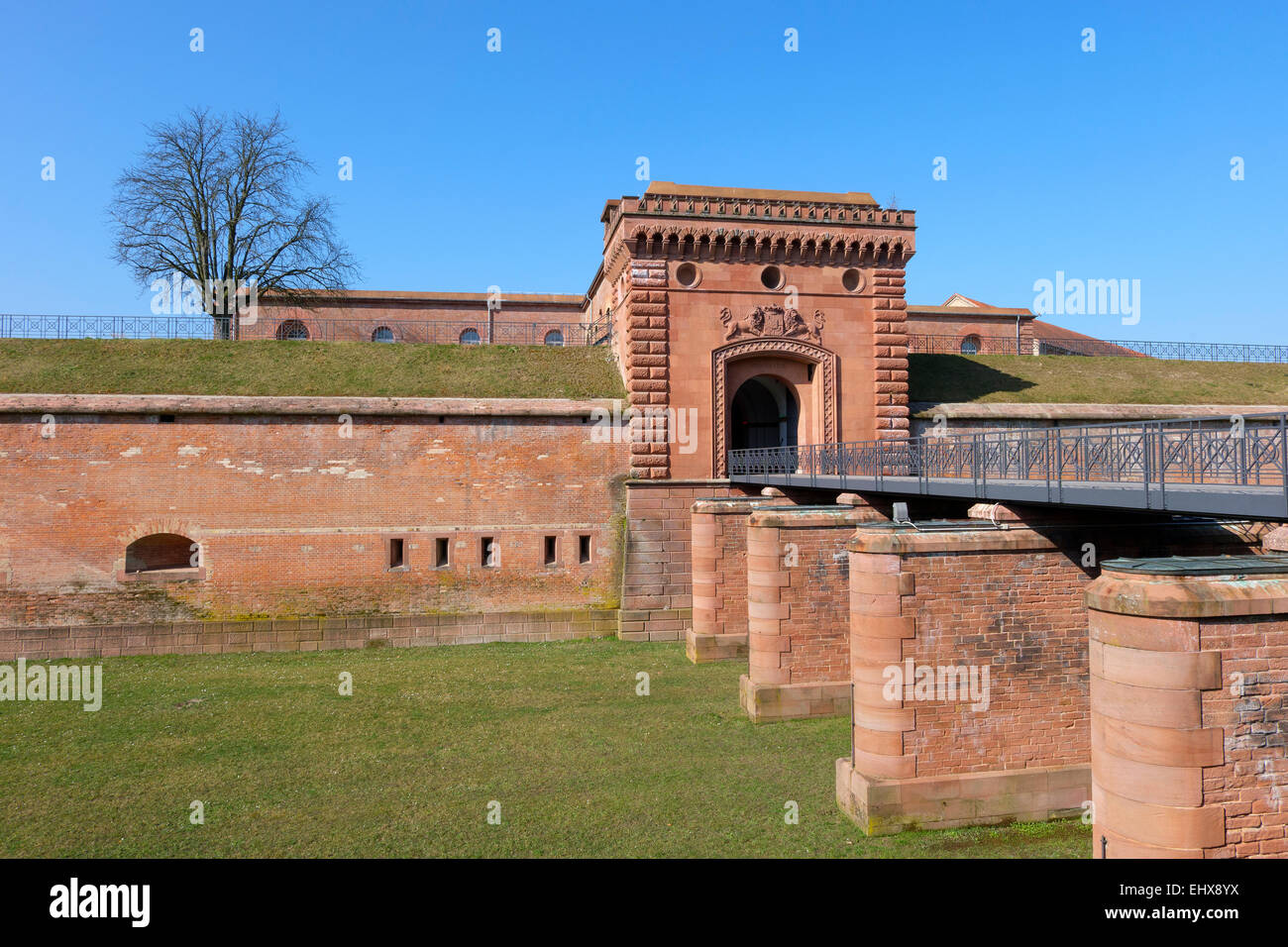 Forteresse royale bavaroise Germersheim, Weissenburger Tor, Germersheim, Rhénanie-Palatinat, Allemagne Banque D'Images