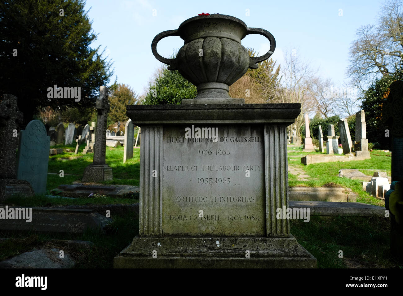 Tombe de Hugh Gaitskell Banque D'Images