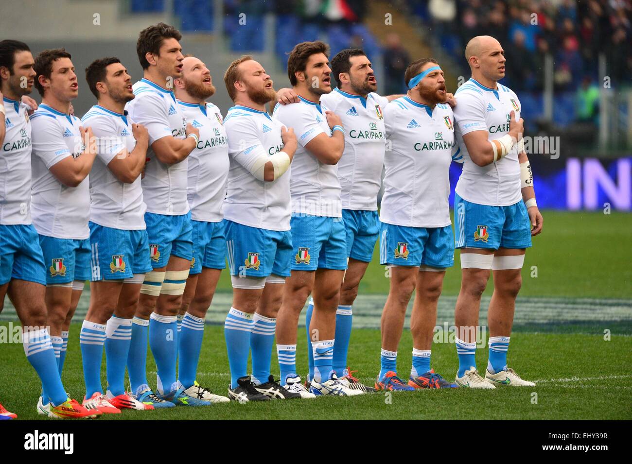 Groupe 42 - Sergio Parisse - 15.03.2015 - Rugby - Italie/France - Tournoi des VI Nations -Rome.Photo : David Winter/Icon Sport Banque D'Images
