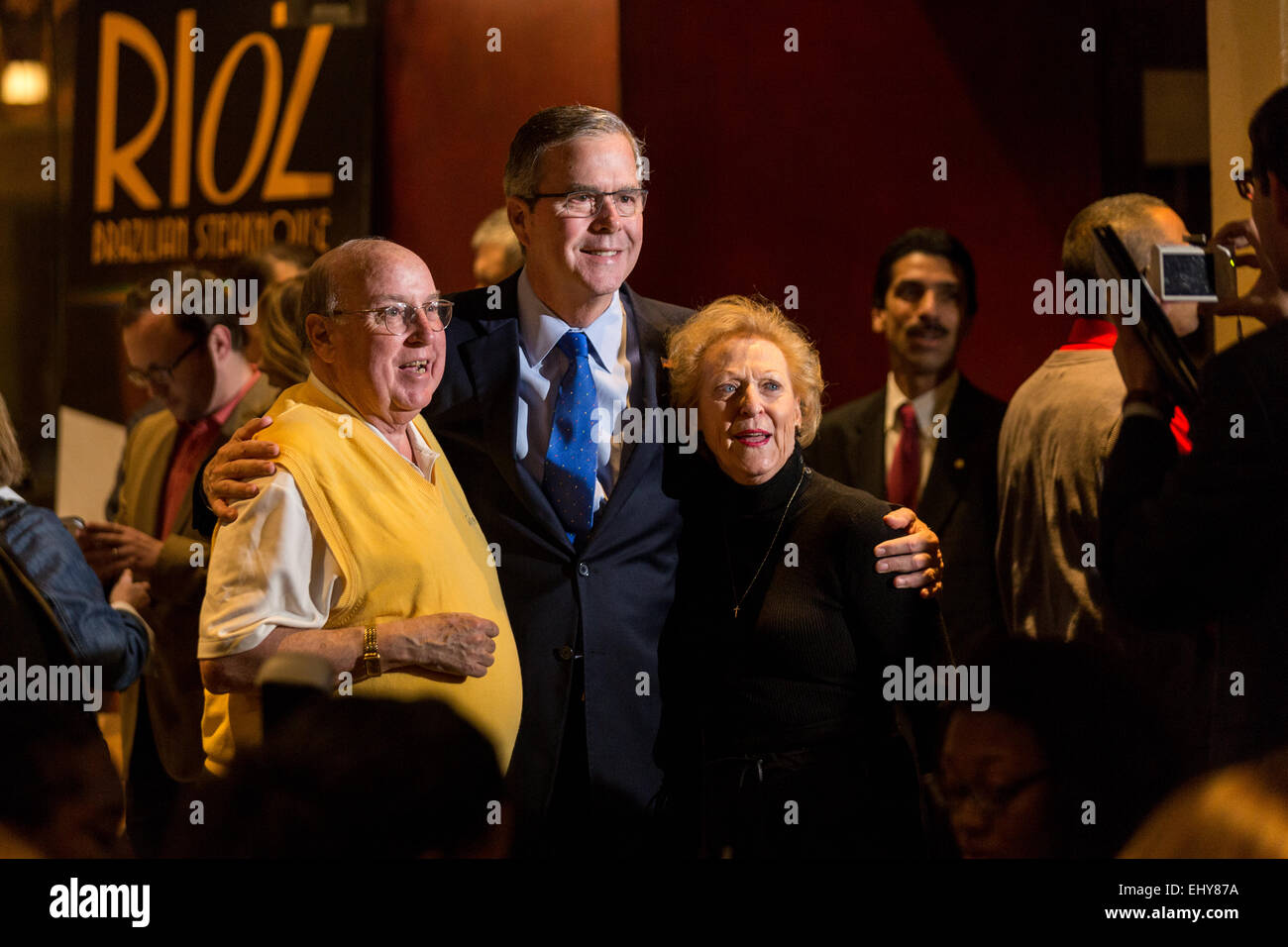 Ancien gouverneur de Floride et potentiel candidat présidentiel républicain Jeb Bush un matin tôt au petit déjeuner organisé par GOP 18 mars 2015 à Myrtle Beach, Caroline du Sud. Banque D'Images