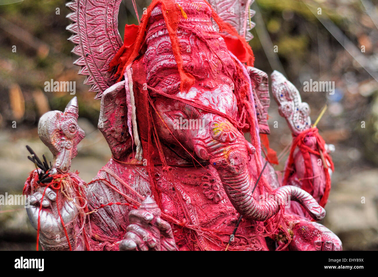 Statue de Ganesha, l'éléphant comme divinité vénérée dans les religions hindoues et bouddhistes Banque D'Images