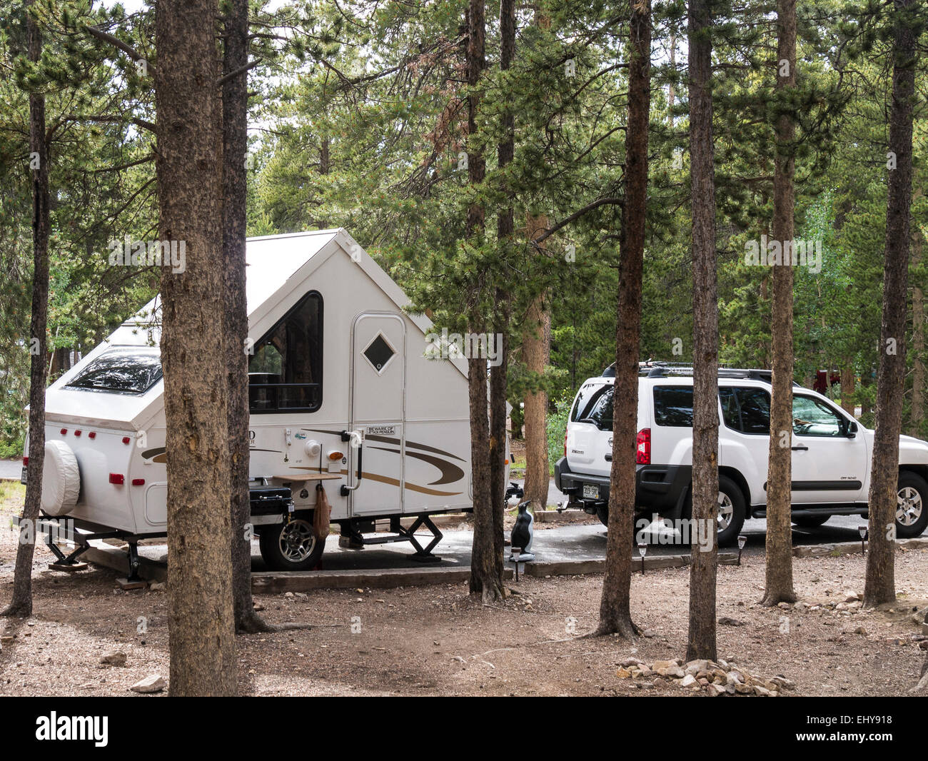 Le révérend's Ridge Campground, Golden Gate Canyon State Park, Golden, Colorado. Banque D'Images