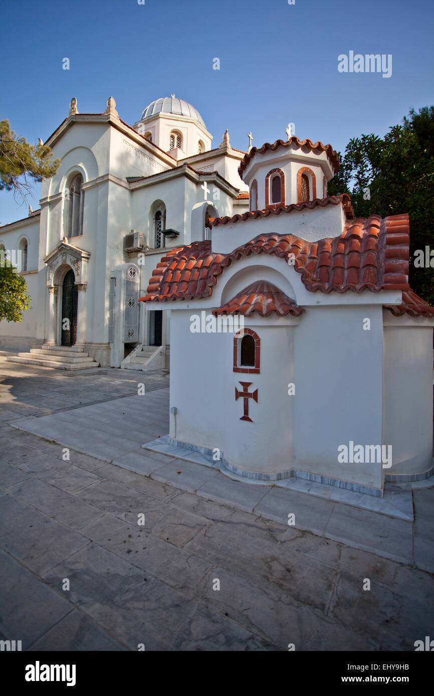 Ekklisia église Agios Georgios à Athènes, Grèce. Banque D'Images