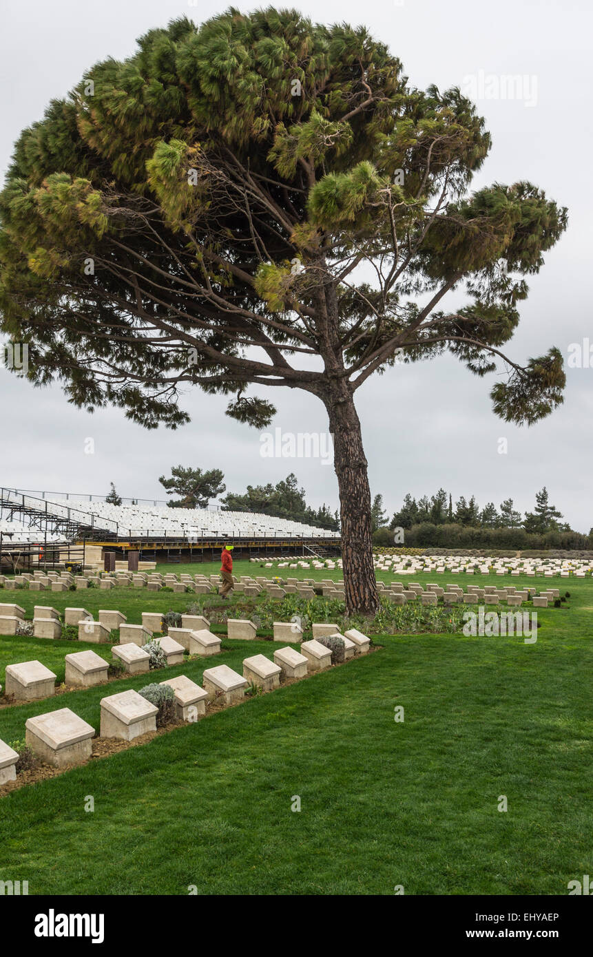 Gallipoli, en Turquie, WW1 Centenaire 2015 - cimetière de Lone Pine Banque D'Images