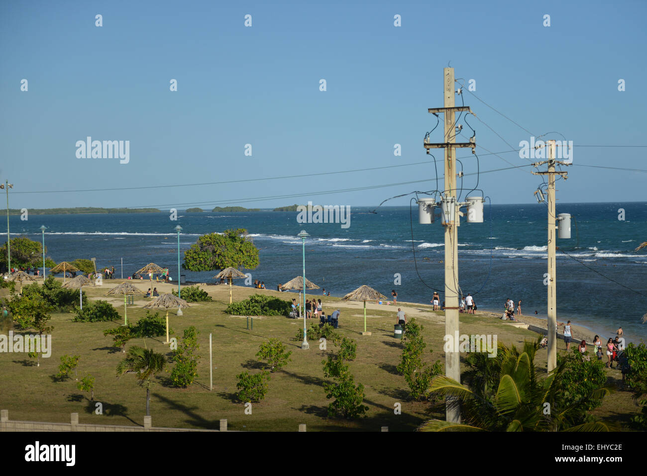 La plage de Ponce. Vue depuis la tour d'observation de la Guancha ...