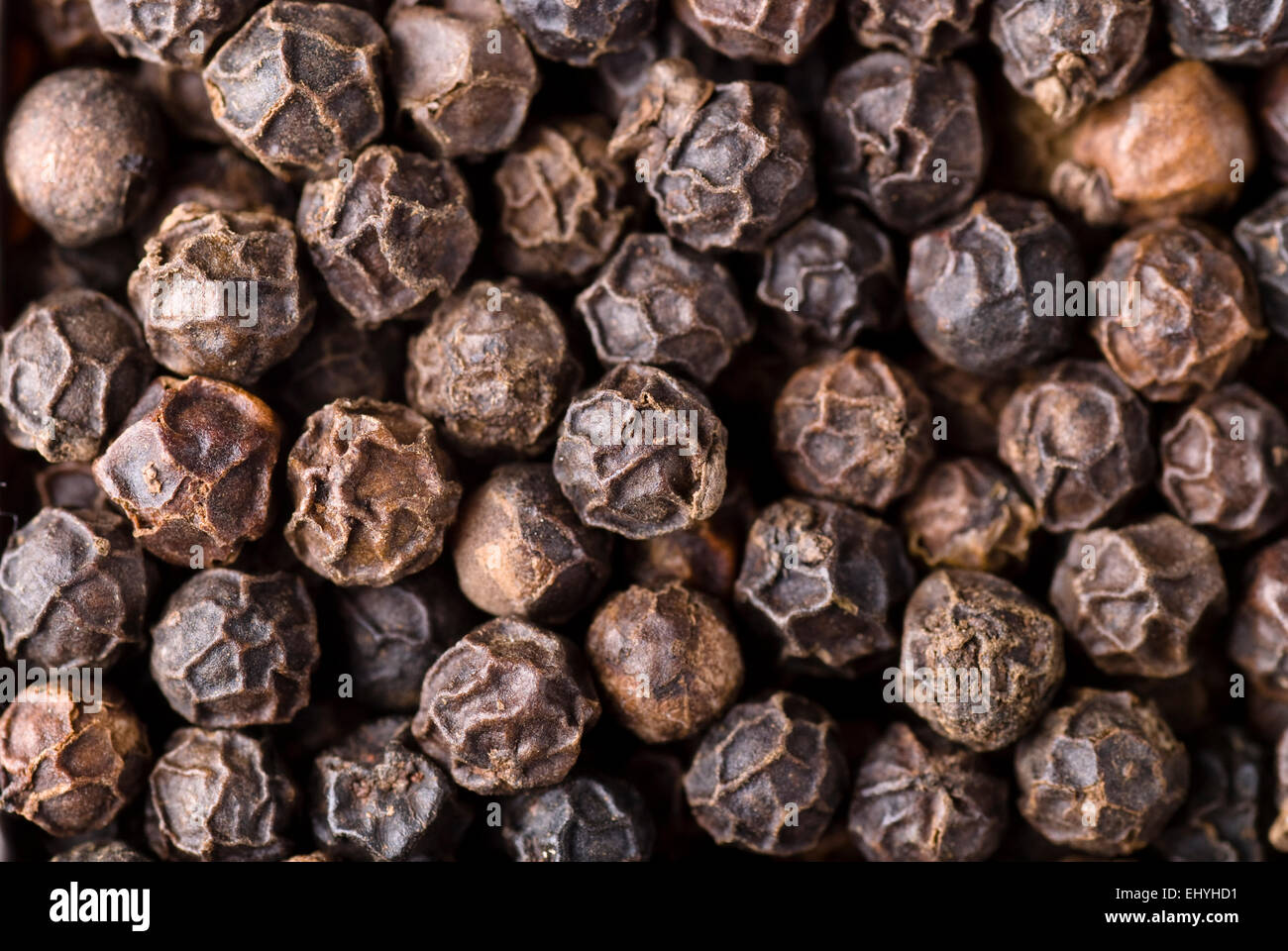 Poivre noir full frame. Banque D'Images
