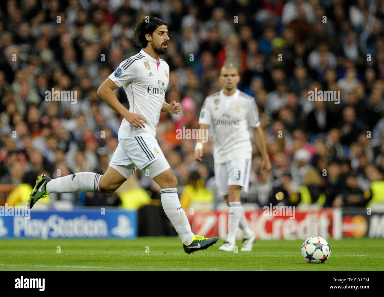 Stade Santiago Bernabeu, Madrid Espagne, 10.3.2015, l'UEFA Champions League Saison 2014/2015 , Real Madrid vs Schalke 04 ---- Sami Khedira (Madrid) Banque D'Images