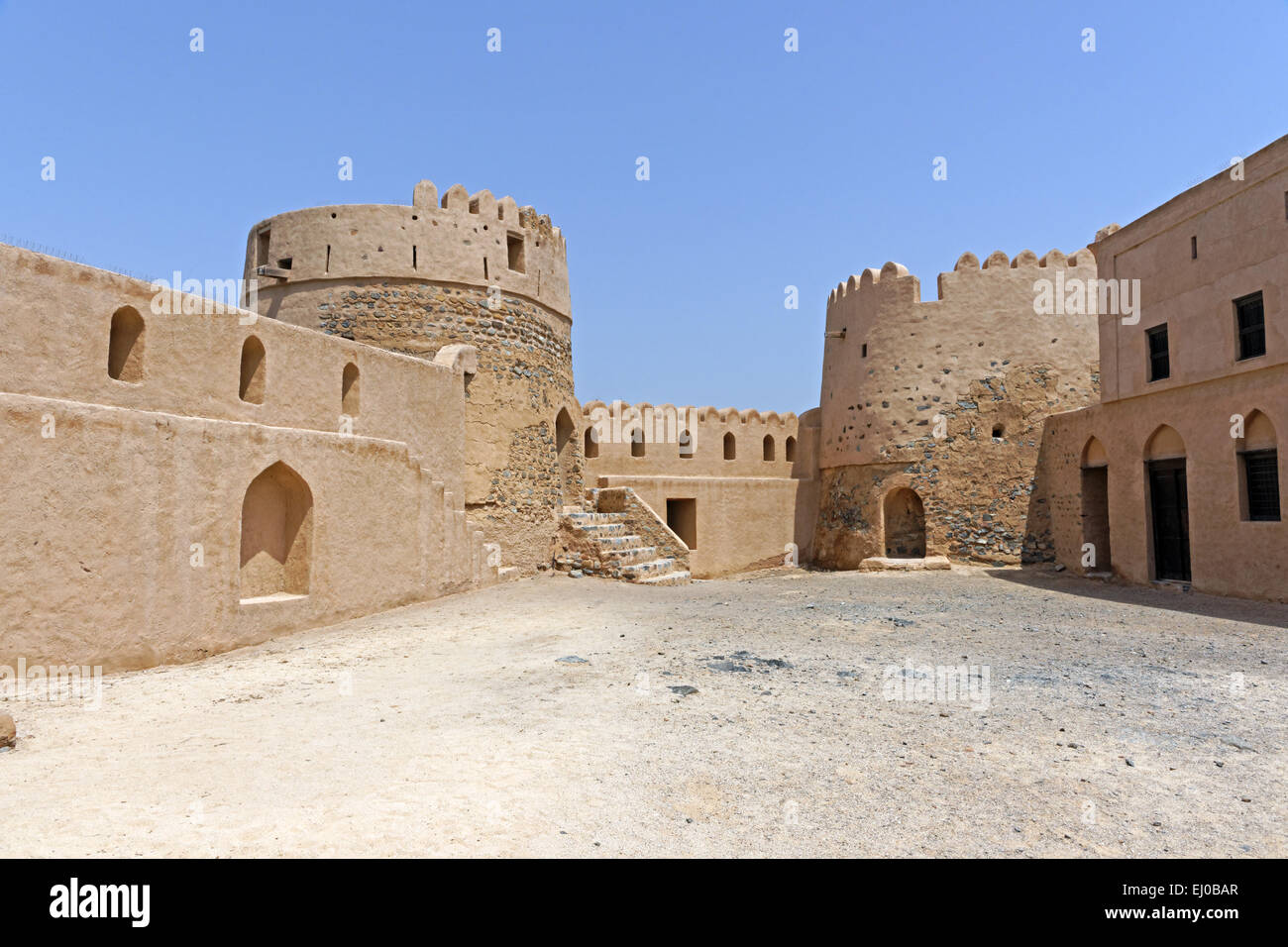 Moyen Orient, Proche Orient, Émirats arabes unis, ÉMIRATS ARABES UNIS, Fujaïrah, Ajman, Fujairah fort Hertige Village, architecture, château, construire Banque D'Images