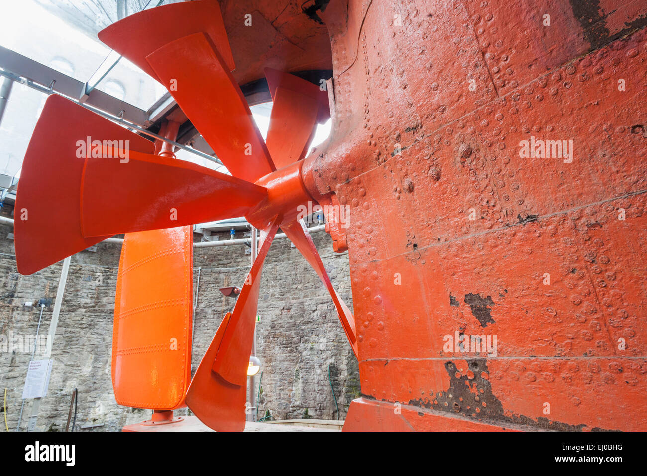 L'Angleterre, Somerset, Bristol, S. S. Grande-bretagne, l'hélice de bateau Banque D'Images