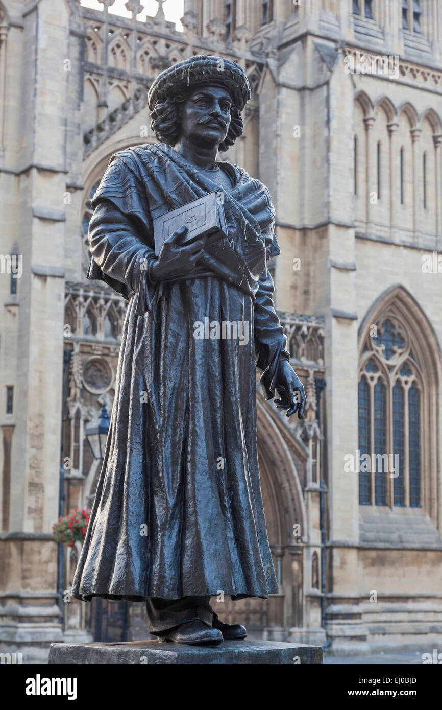 L'Angleterre, Somerset, Bristol, Bristol Cathedral, Statue de Raja Rammohun Roy Banque D'Images