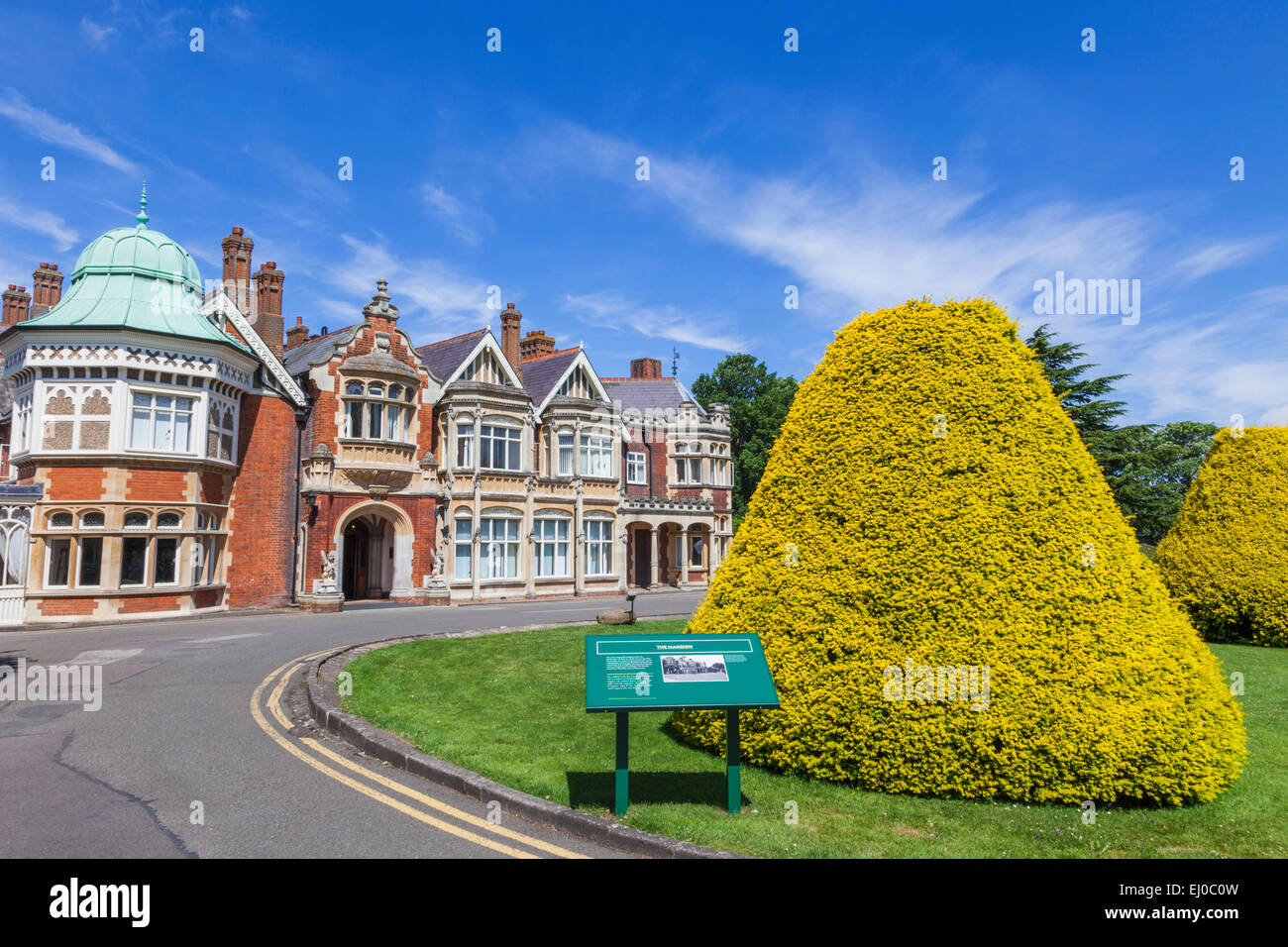 L'Angleterre, dans le Buckinghamshire, Milton Keynes, Bletchley Park, l'hôtel particulier Banque D'Images