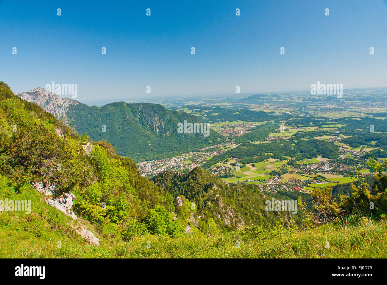 Bavière, Europe, Allemagne, pays de Berchtesgaden, Berchtesgaden, Bad Reichenhall, Bavaroise Gmain, Reichenhall, ciel, la montagne, moun Banque D'Images