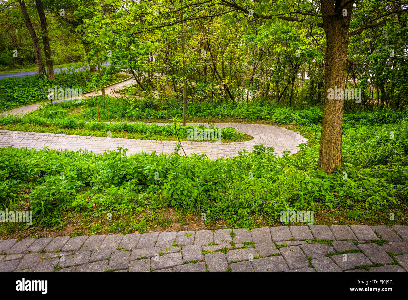 Piste à Wildwood Park, Harrisburg, Pennsylvanie. Banque D'Images