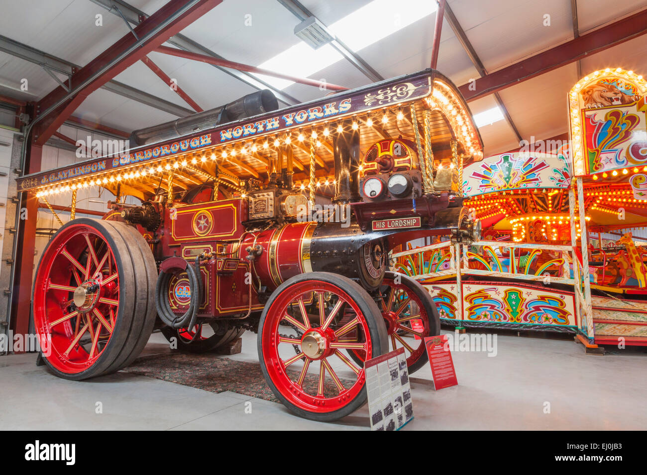 L'Angleterre, dans le Yorkshire, Fiely, la Collection Vintage de Scarborough Fair, tracteurs à vapeur Banque D'Images