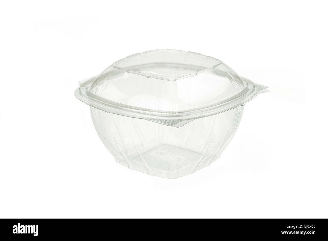 Contenant de plastique transparent isolated on white Banque D'Images
