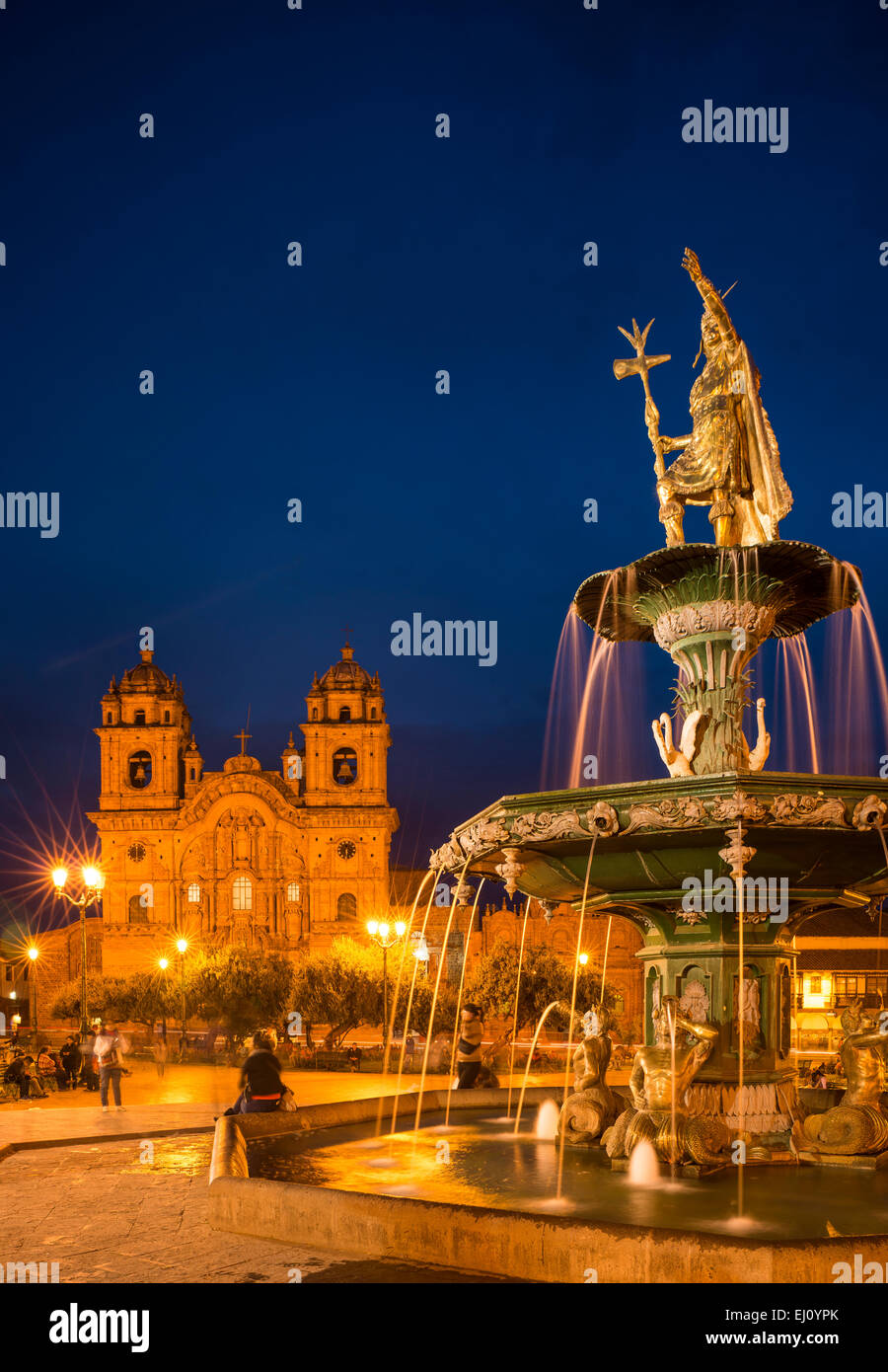 La Catedral, la Plaza de Armas, Cusco, Pérou Banque D'Images