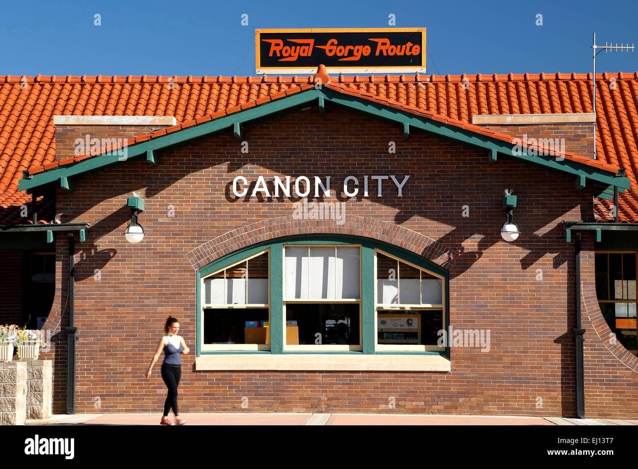 Santa Fe Depot, home de Royal Gorge Route Railroad, Canon City, Colorado USA Banque D'Images