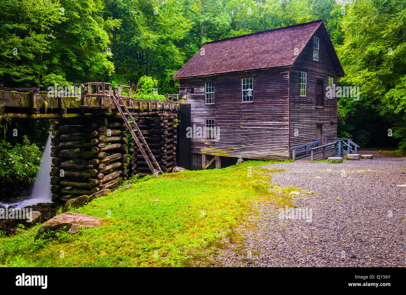 Mingus Mill, Great Smoky Mountains National Park, Caroline du Nord. Banque D'Images