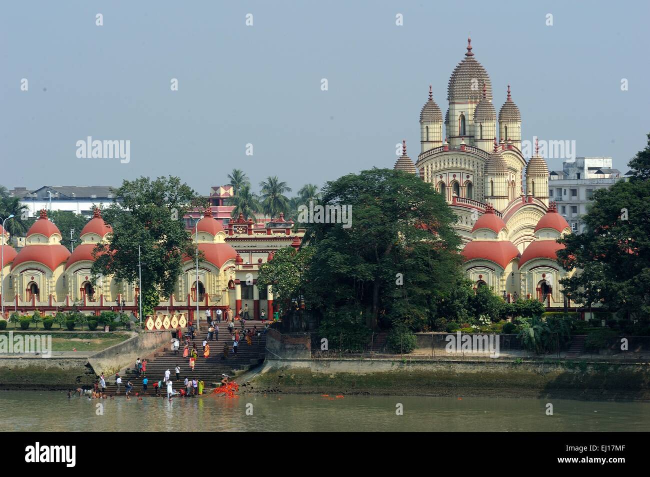 Temple Dakhineshwar à Kolkata, Inde Banque D'Images
