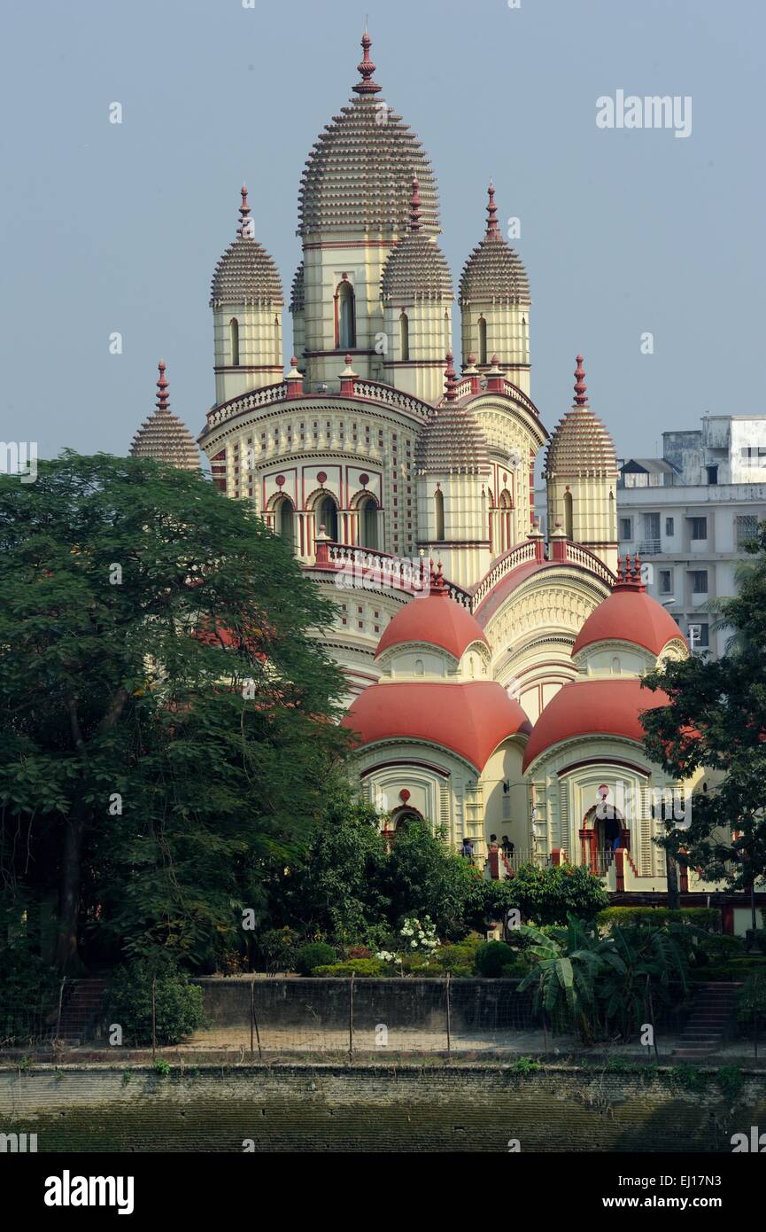 Temple Dakhineshwar à Kolkata, Inde Banque D'Images
