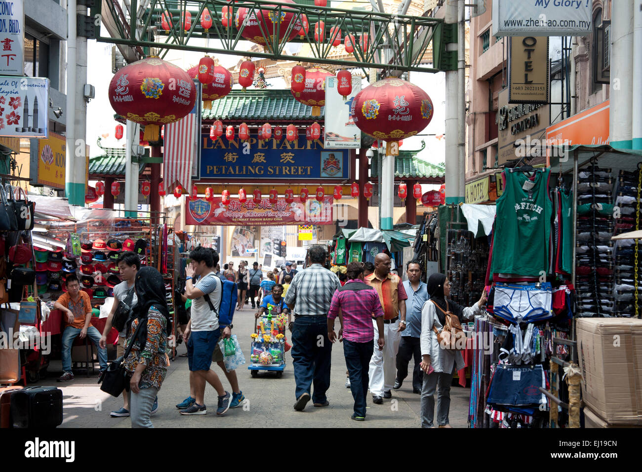 Marché Petaling Street, Chinatown, Kuala Lumpur, Malaisie Banque D'Images