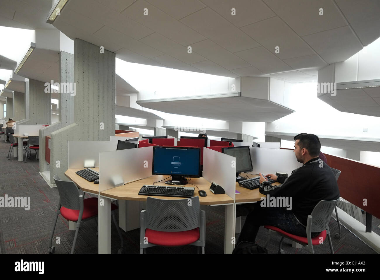 Un étudiant arabe israélien étudiant à la bibliothèque de l'université Ben Gurion de Beersheba a également écrit Beer-Sheva la plus grande ville du désert du Néguev dans le sud d'Israël Banque D'Images Un étudiant arabe israélien étudiant à la bibliothèque de l'université Ben Gurion de Beersheba a également écrit Beer-Sheva la plus grande ville du désert du Néguev dans le sud d'Israël Banque D'Images