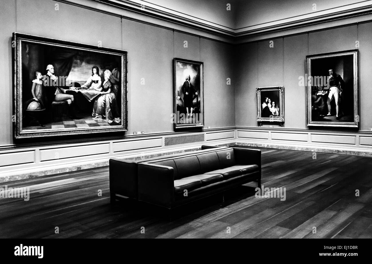 Le Gallery room à la National Gallery of Art, Washington, DC. Banque D'Images
