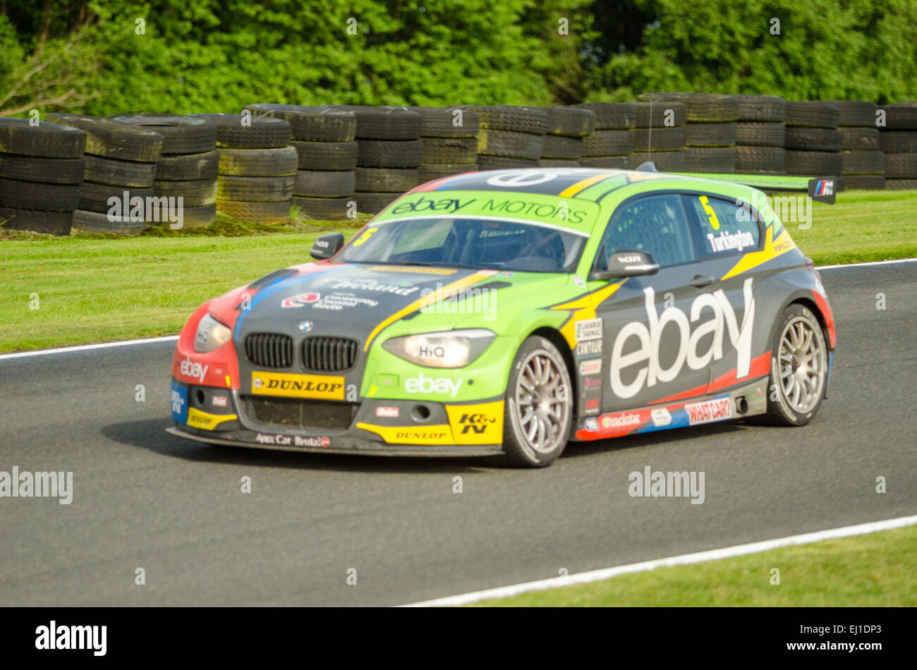 Ebay motors BWM participe au championnat BTCC 2014 à Oulton Park circuit de course Banque D'Images