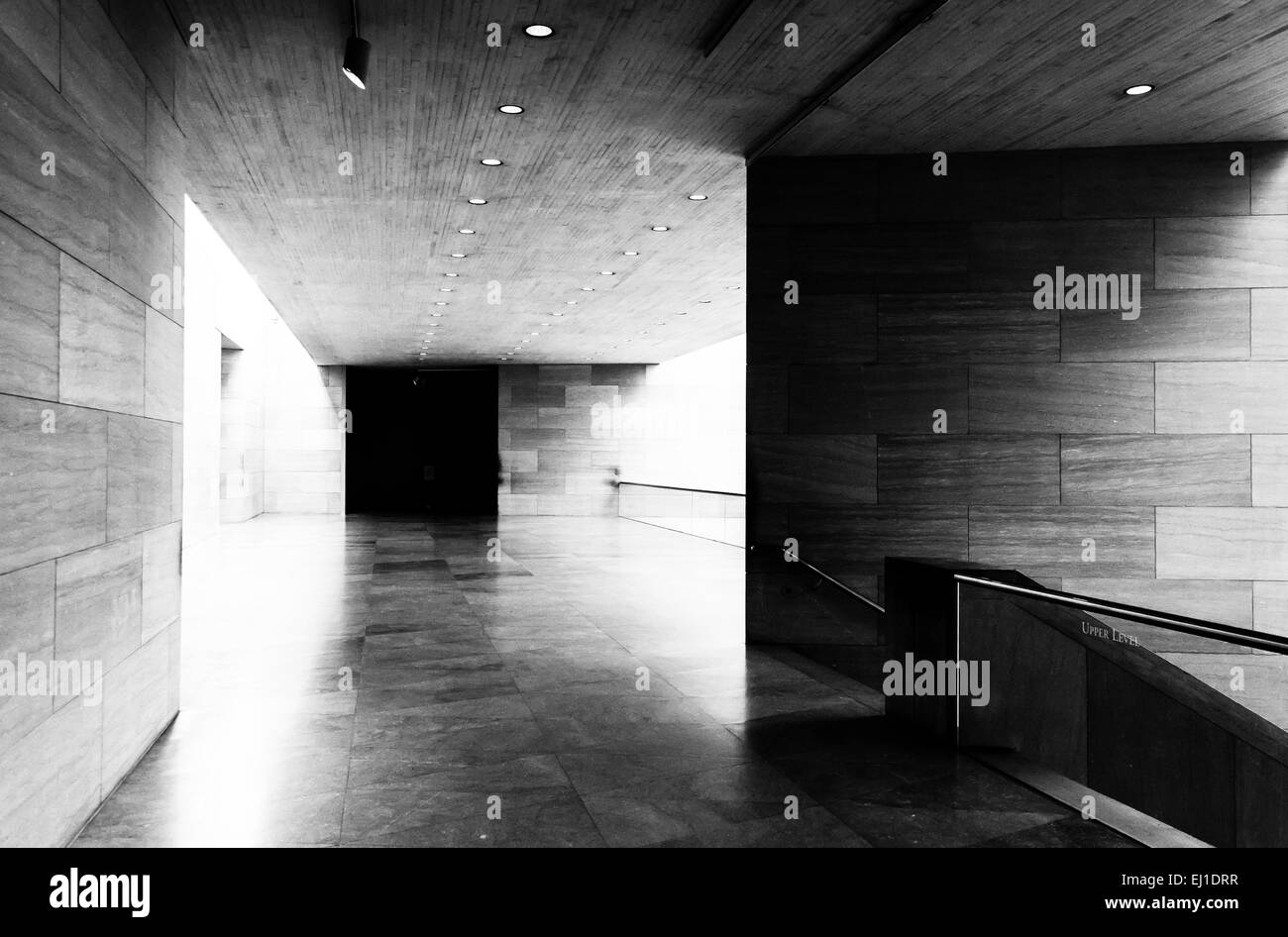 Couloir dans le bâtiment est de la National Gallery of Art, Washington, DC. Banque D'Images