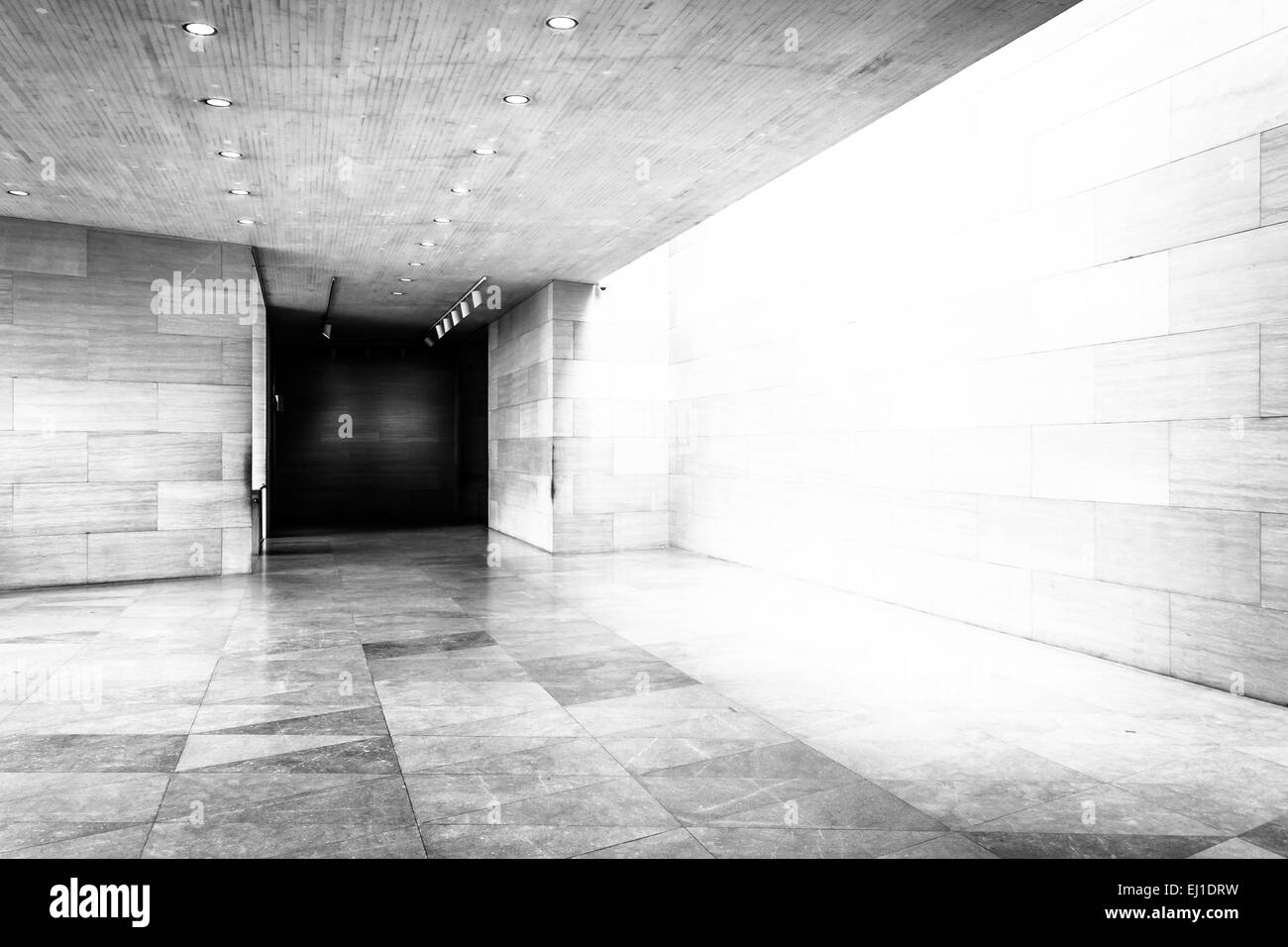 Couloir dans le bâtiment est de la National Gallery of Art, Washington, DC. Banque D'Images