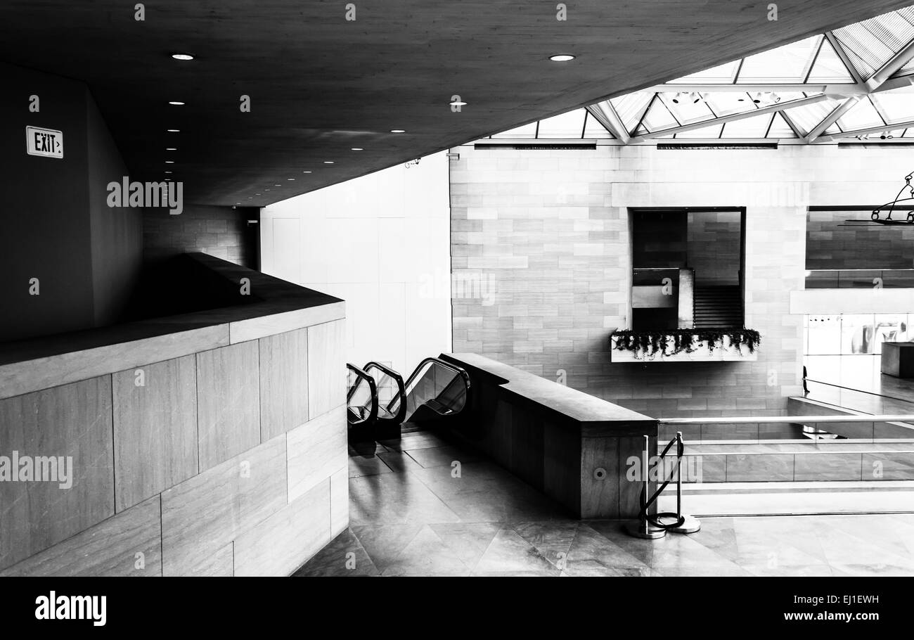 L'architecture moderne dans le bâtiment est de la National Gallery of Art, Washington, DC. Banque D'Images