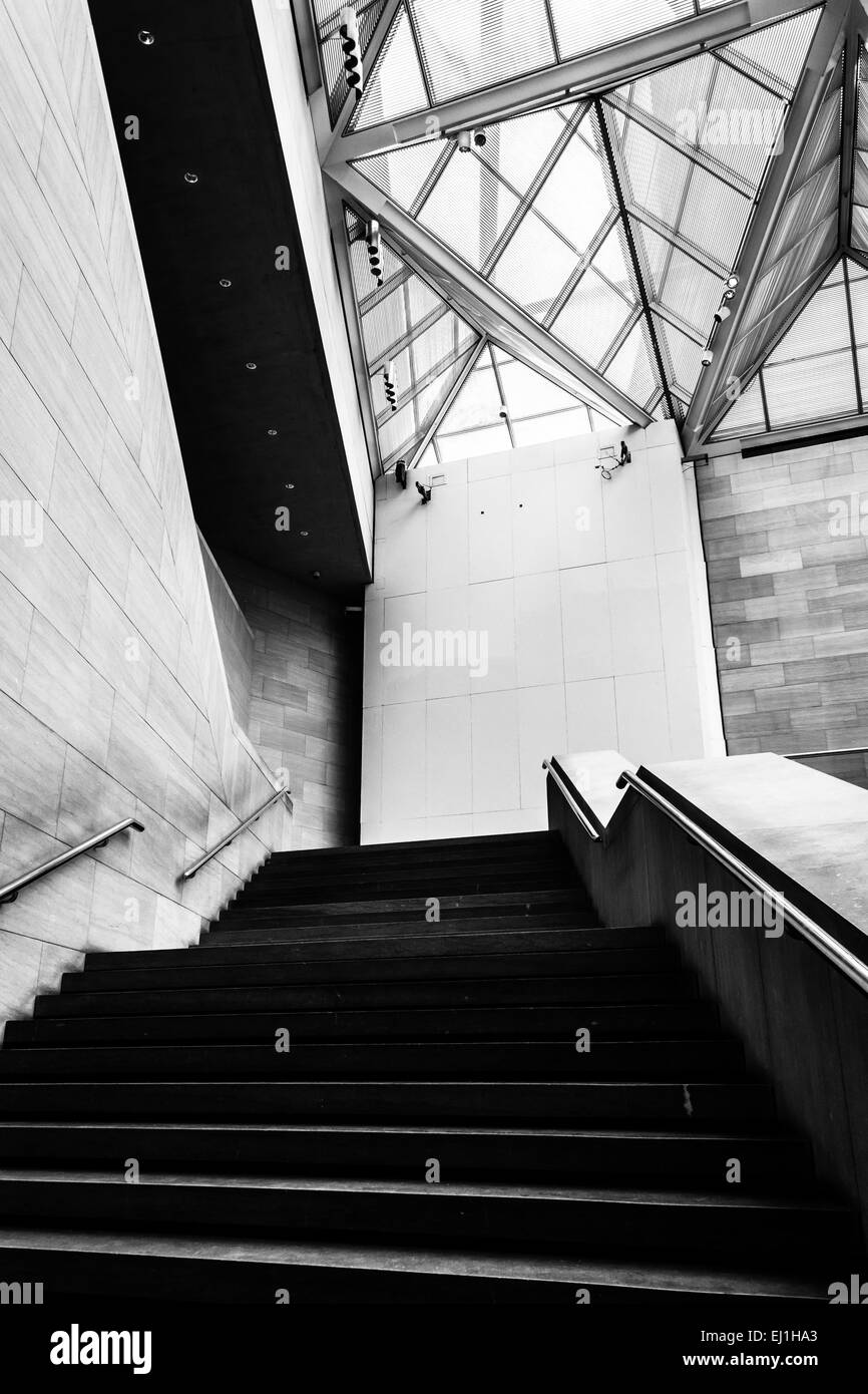 Escalier dans la National Gallery of Art, Washington, DC. Banque D'Images