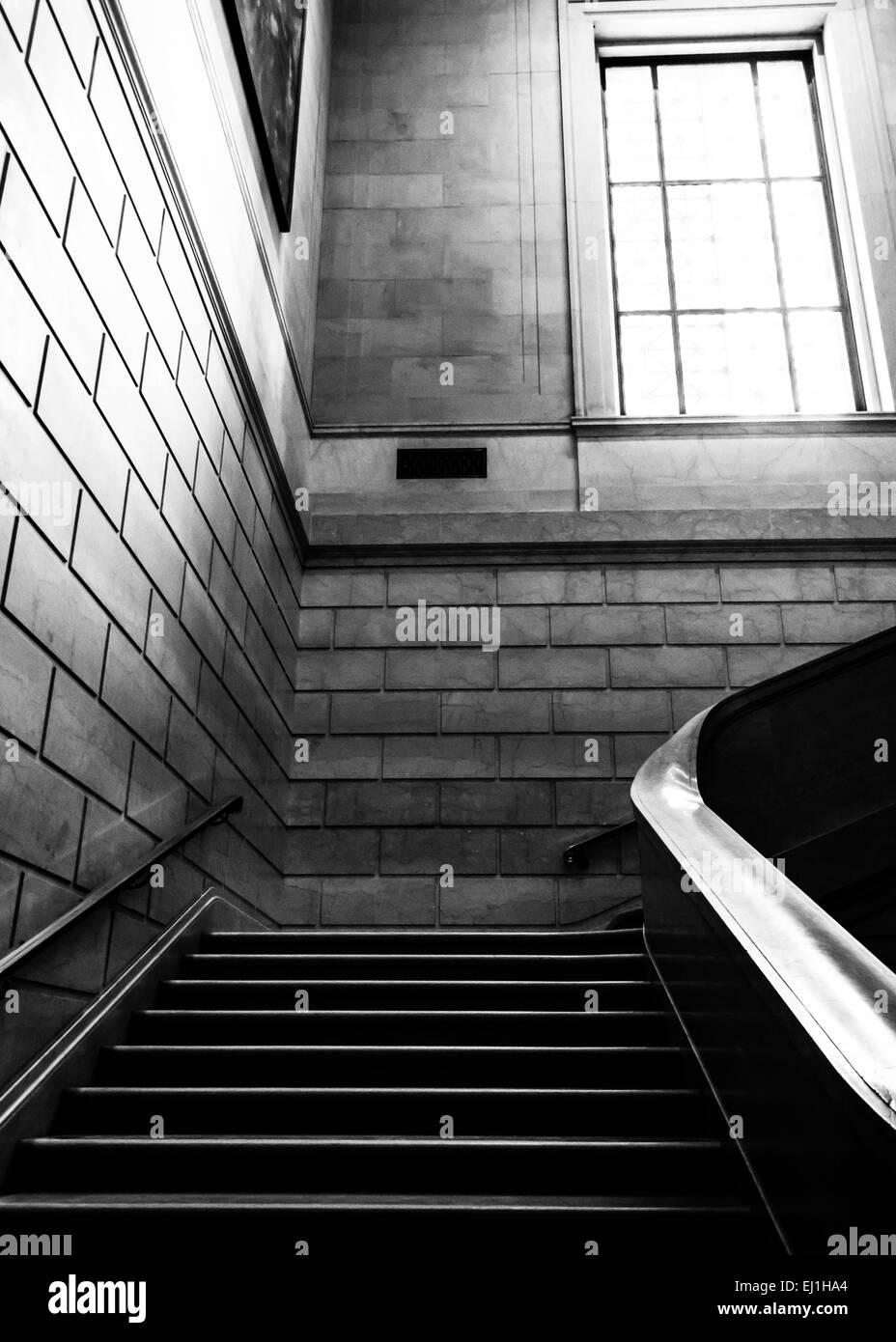 Escalier dans la National Gallery of Art, Washington, DC. Banque D'Images