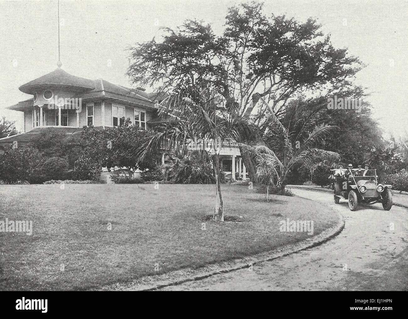 Haleiwa Entrée de l'Hôtel - New York, 1916 Banque D'Images