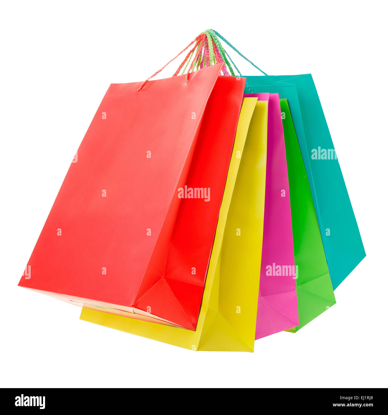 Des sacs de papier coloré Banque D'Images