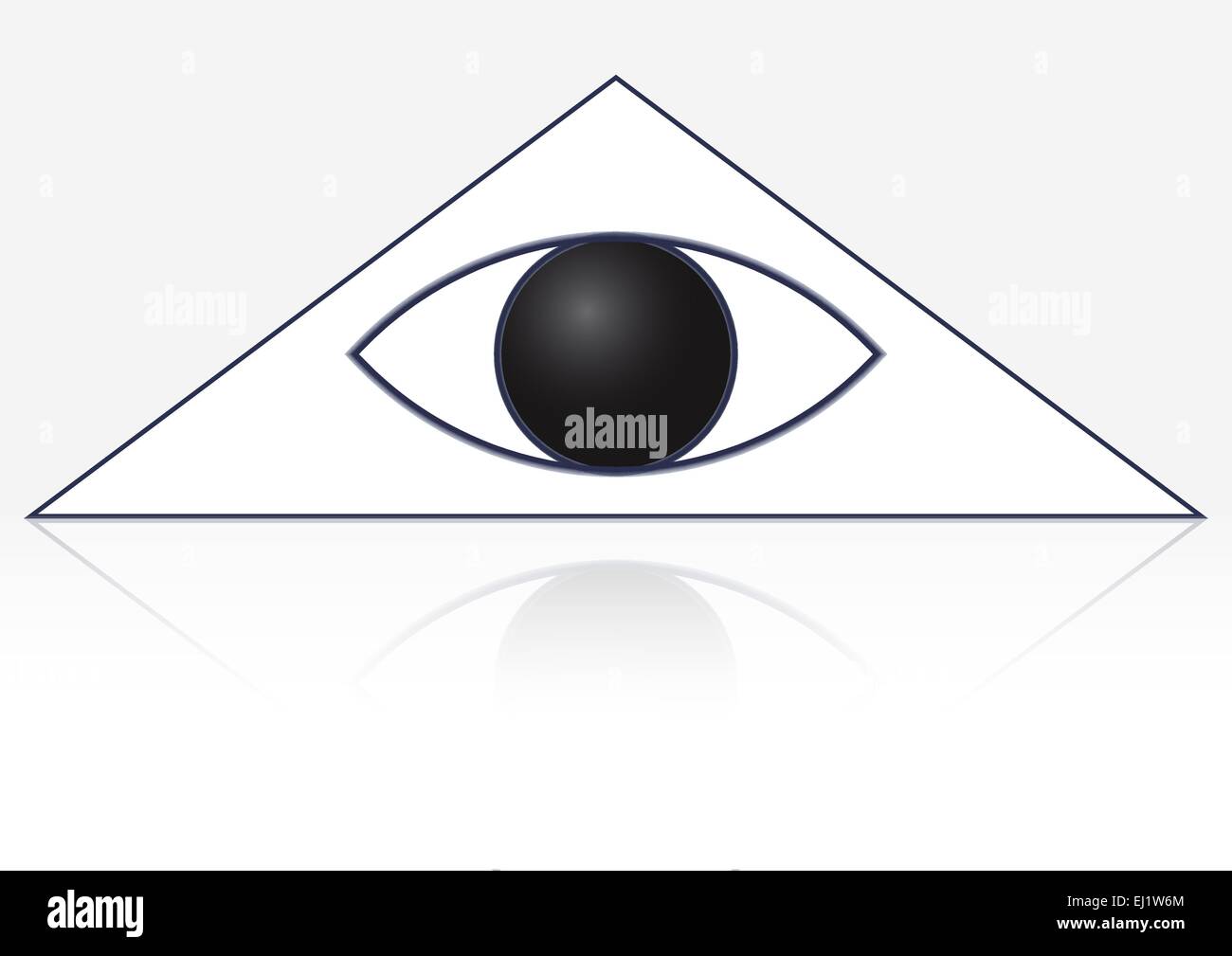 Le symbole maçonnique de l'œil dans le triangle. L'oeil de Dieu Illustration de Vecteur