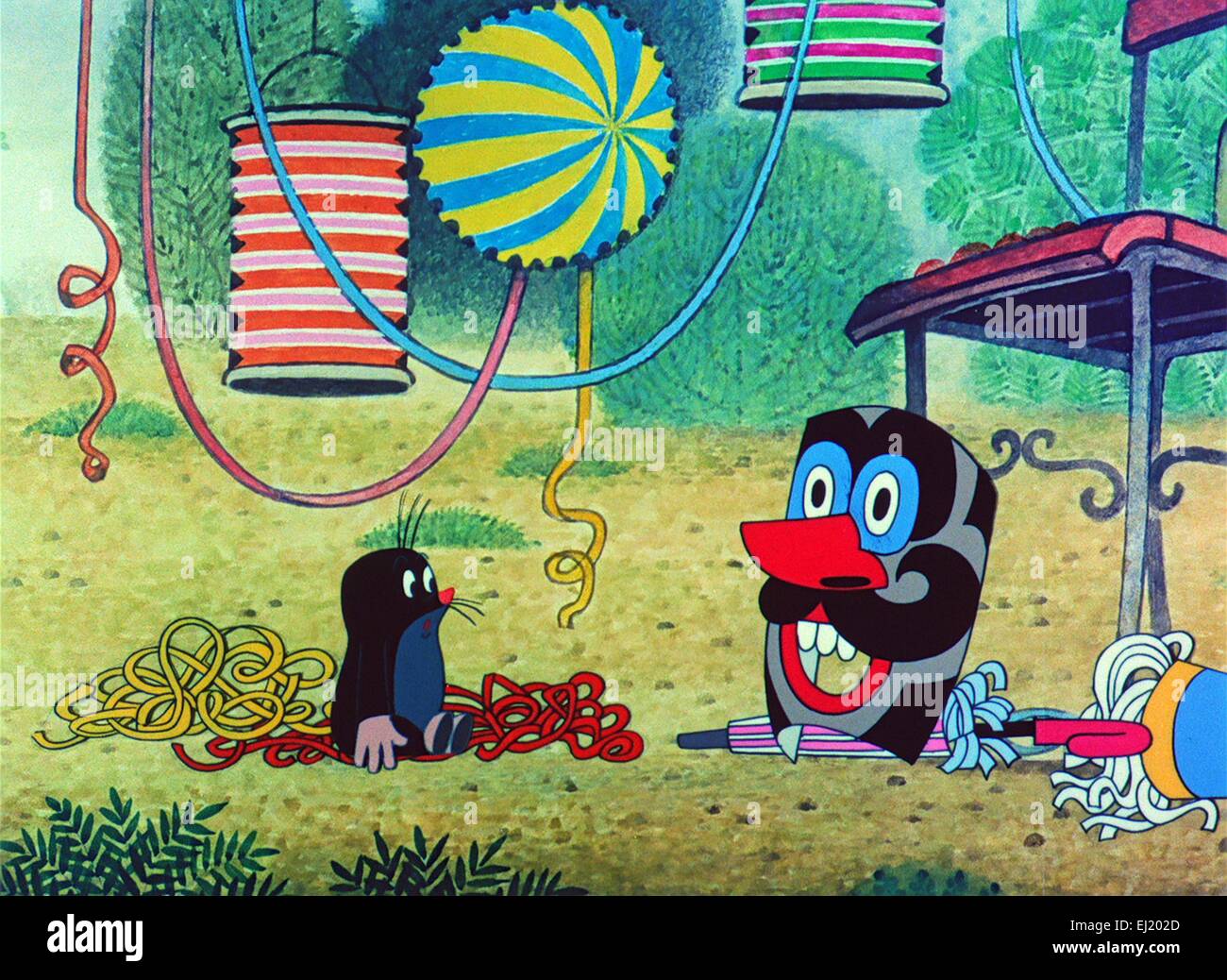 - La Petite Taupe Krtek Carnaval Le carnaval une Année : 1976 Réalisateur : Tchécoslovaquie Zdenek Miler Animation Banque D'Images