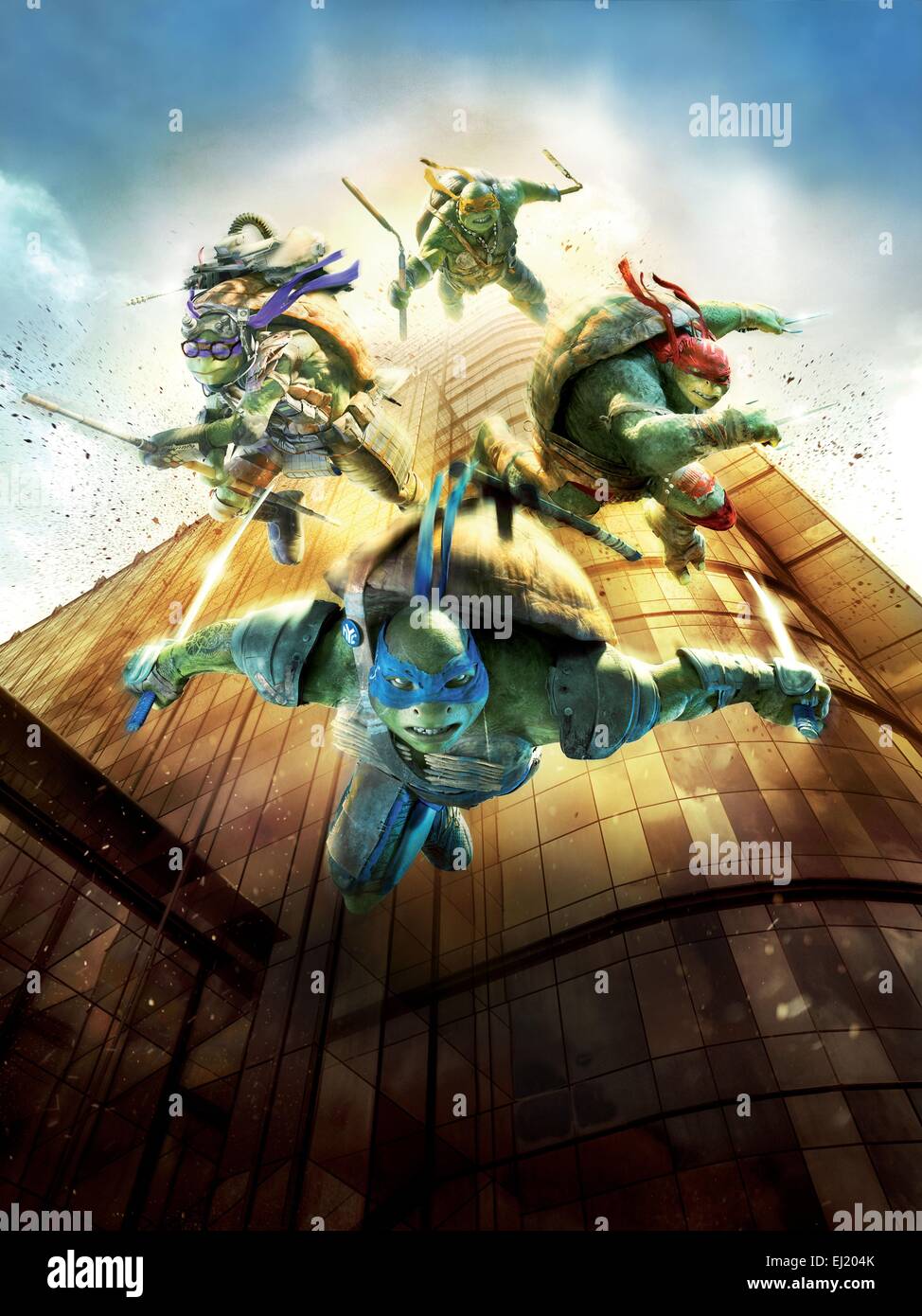 Teenage Mutant Ninja Turtles Année : 2014 USA Réalisation : Jonathan Liebesman (affiche de film textless) Banque D'Images
